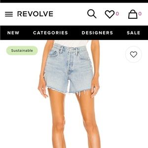 Agolde Parker Long Denim Shorts